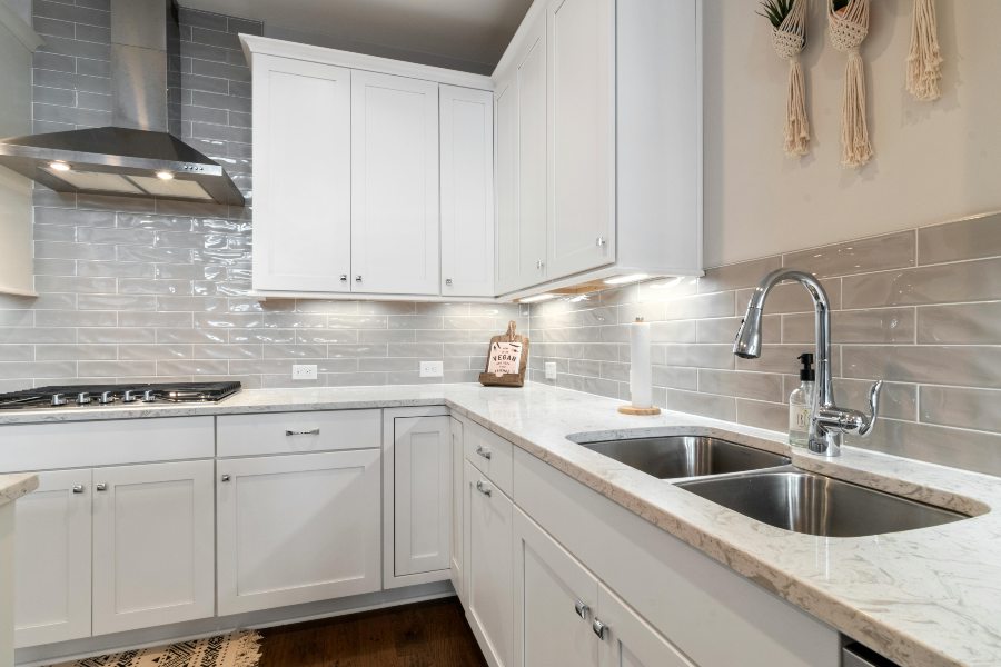 A beautiful kitchen with functioning plumbing.