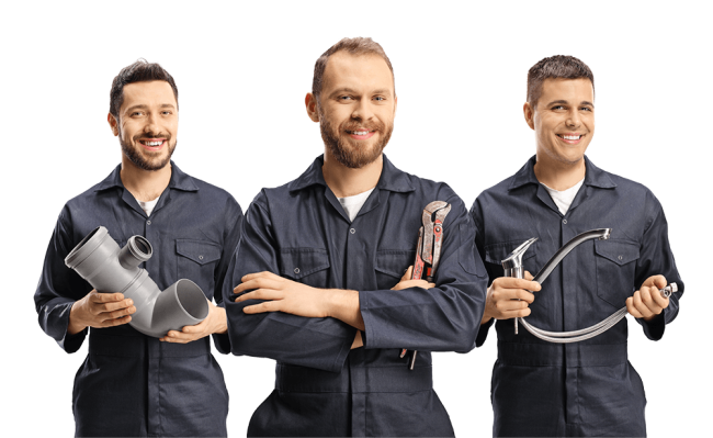 Group of plumbers ready to work for you John G. Plumbing Coombs